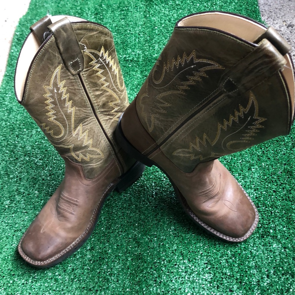 Old West Leatherette Western Boots